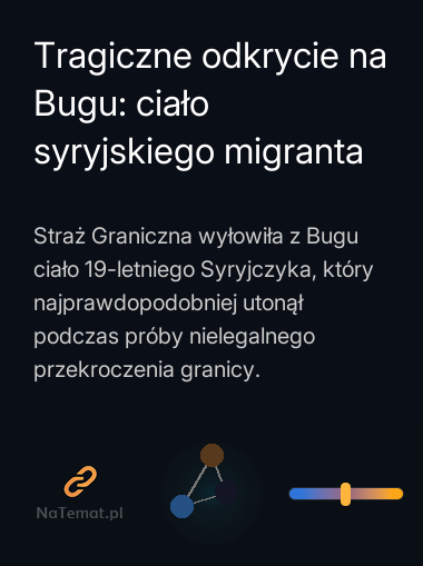Tragiczne odkrycie na Bugu: ciało syryjskiego migranta