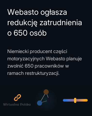 Webasto ogłasza redukcję zatrudnienia o 650 osób