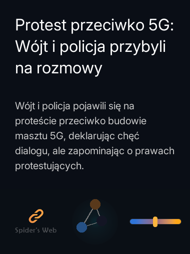 Protest przeciwko 5G: Wójt i policja przybyli na rozmowy