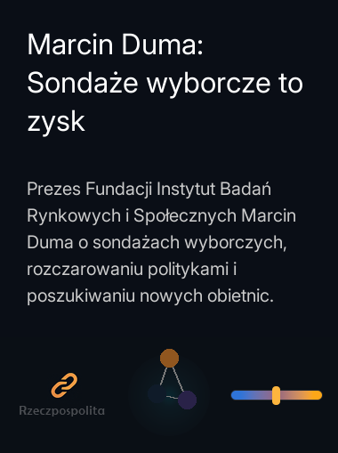 Marcin Duma: Sondaże wyborcze to zysk