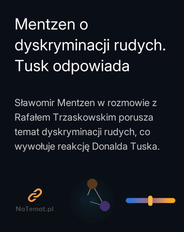 Mentzen o dyskryminacji rudych. Tusk odpowiada