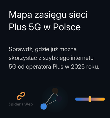 Mapa zasięgu sieci Plus 5G w Polsce