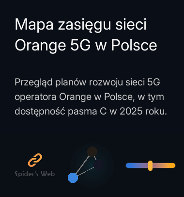 Mapa zasięgu sieci Orange 5G w Polsce