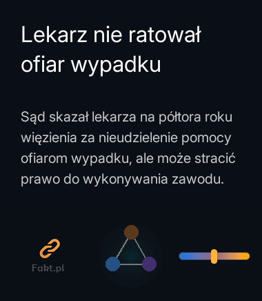 Lekarz nie ratował ofiar wypadku