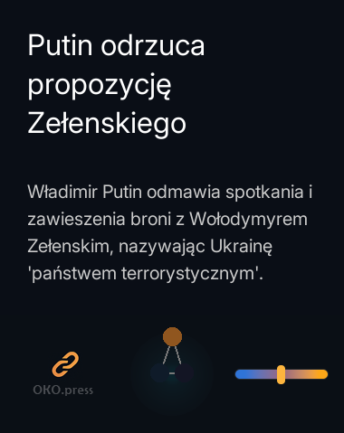 Putin odrzuca propozycję Zełenskiego
