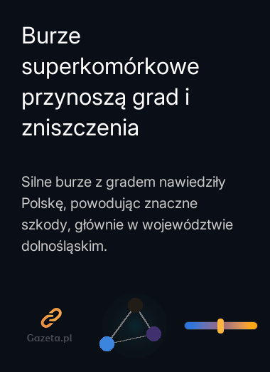 Burze superkomórkowe przynoszą grad i zniszczenia