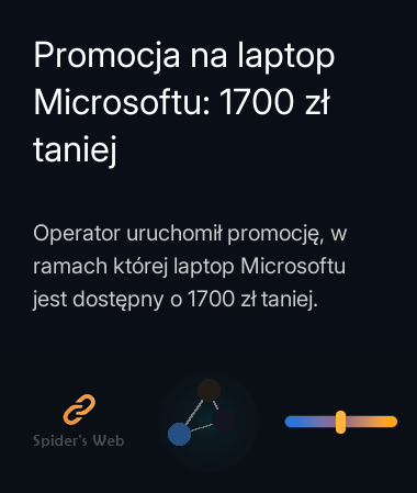 Promocja na laptop Microsoftu: 1700 zł taniej