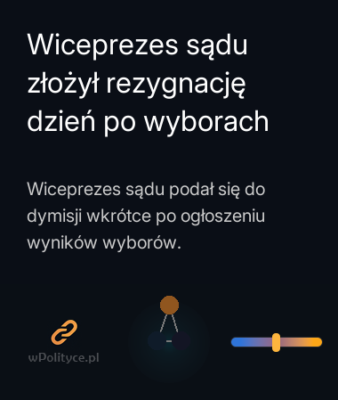 Wiceprezes sądu złożył rezygnację dzień po wyborach