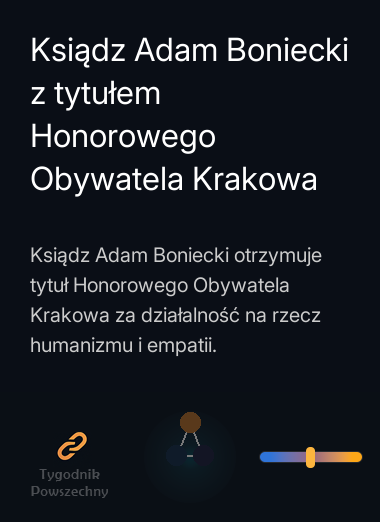 Ksiądz Adam Boniecki z tytułem Honorowego Obywatela Krakowa