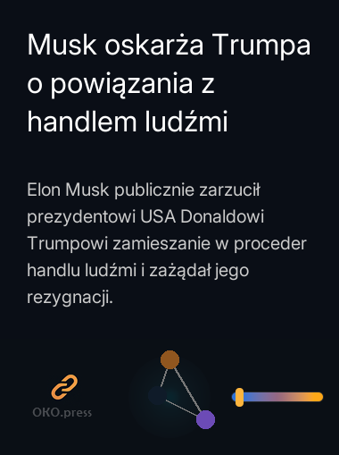 Musk oskarża Trumpa o powiązania z handlem ludźmi