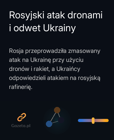 Rosyjski atak dronami i odwet Ukrainy