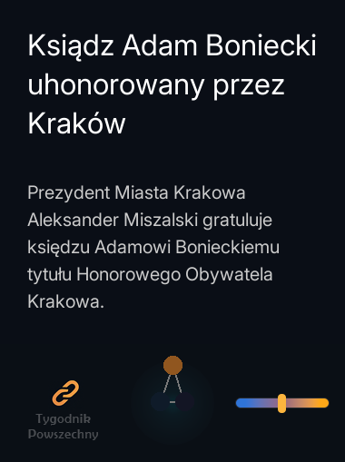 Ksiądz Adam Boniecki uhonorowany przez Kraków