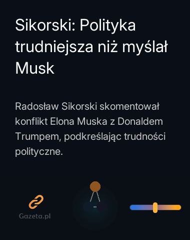 Sikorski: Polityka trudniejsza niż myślał Musk