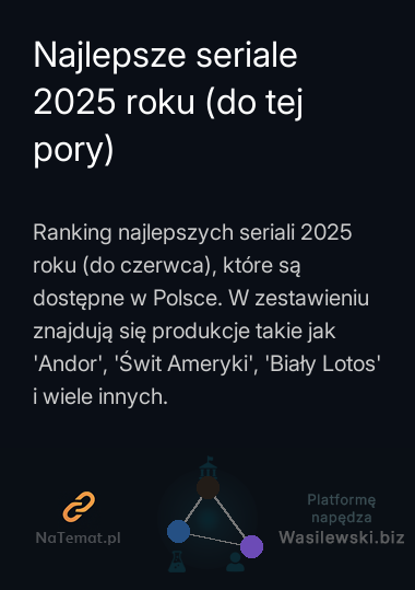 Najlepsze seriale 2025 roku (do tej pory)