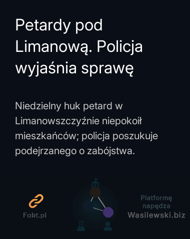 Petardy pod Limanową. Policja wyjaśnia sprawę
