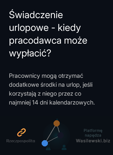 Świadczenie urlopowe - kiedy pracodawca może wypłacić?