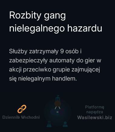 Rozbity gang nielegalnego hazardu