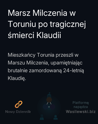 Marsz Milczenia w Toruniu po tragicznej śmierci Klaudii