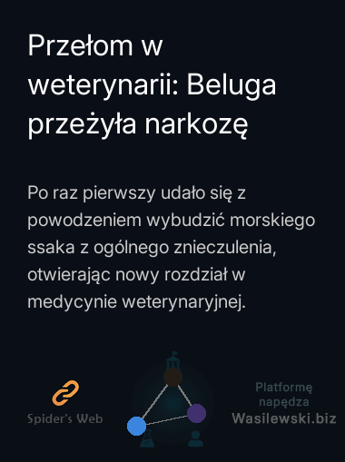 Przełom w weterynarii: Beluga przeżyła narkozę